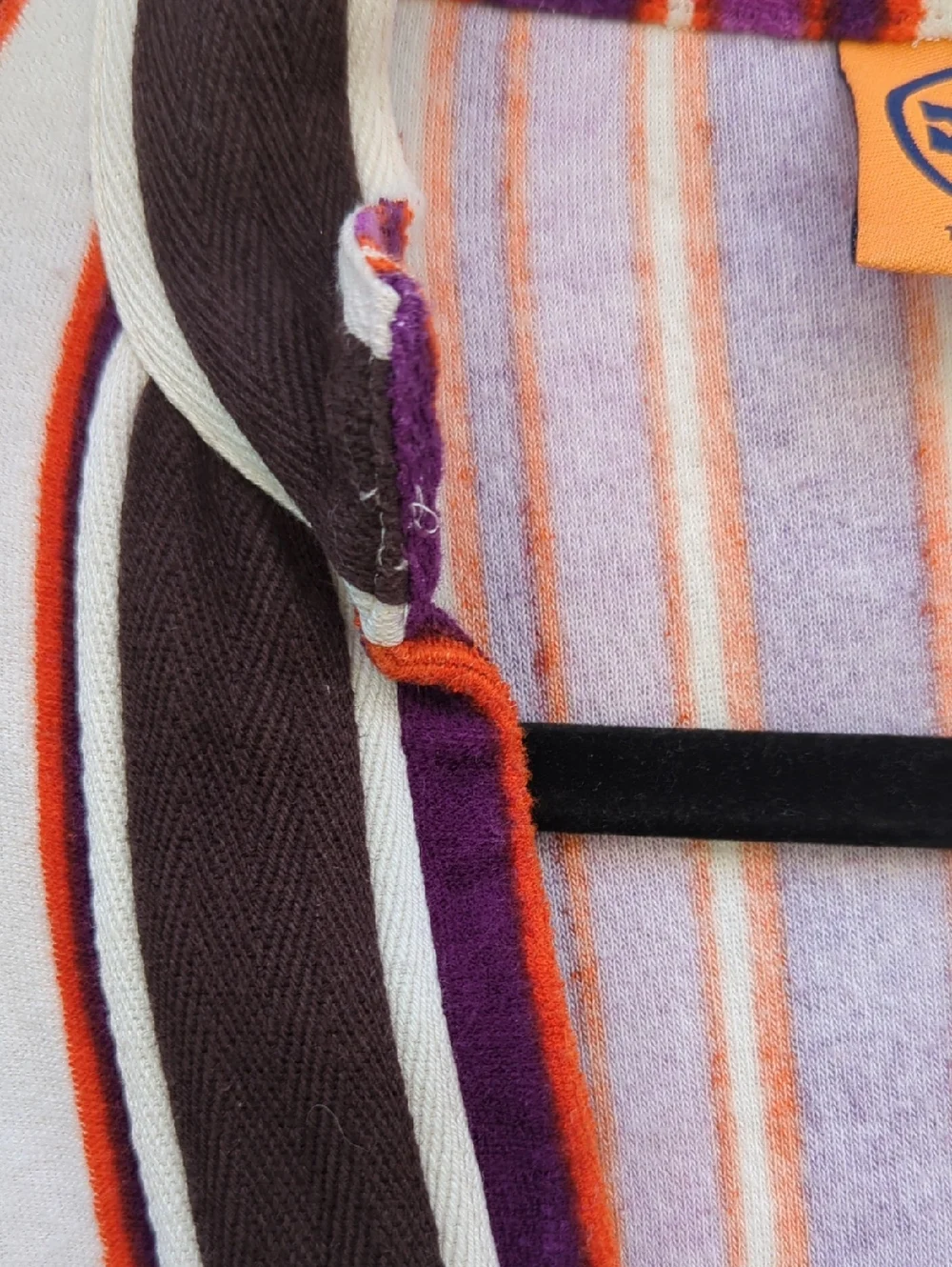 Tory Burch Striped Terry Tunic Top Purple  70s Resort Beach Coverup Mod Rad Rare